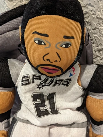 A T&T Spurs Boom box Plush Promo Tim Duncan Reversible Doll 2008 11" tall B2 Cover