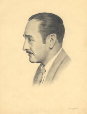 Gordon E. Brashier, Porträt des Schauspielers Adolphe Menjou - 1926 Graphitze...