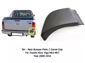 RH Rear Bumper Plate End Corner Cap Toyota Hilux MK6 MK7 VIGO CHAMP 05-15 ABS - Foto 1 di 5