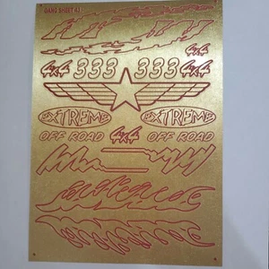 Brushed Gold w Pink Vinyl Sheet43-R/CMODEL Decals 1/12 -1/10-DIE CUT - Picture 1 of 10