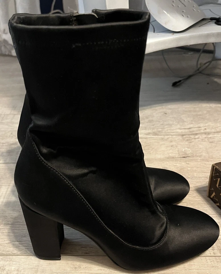 Mujer Sam Edelman Calexa Calcetín Botín Talla 6M Negro Elástico Satinado Foto 1 de 4