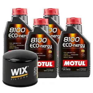 4L Motul 8100 ECO-NERGY 5W30 Wix Filter Motor Oil Change Kit For Volvo 850 V70 - Picture 1 of 1