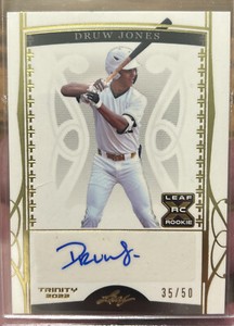Druw Jones 2022 Leaf Trinity Gold RC Auto SP 35/50