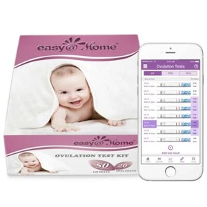 Easy@Home 50 tiras reactivas de ovulación y 20 tiras reactivas de embarazo (50 LH + 20 HCG) - Imagen 1 de 8