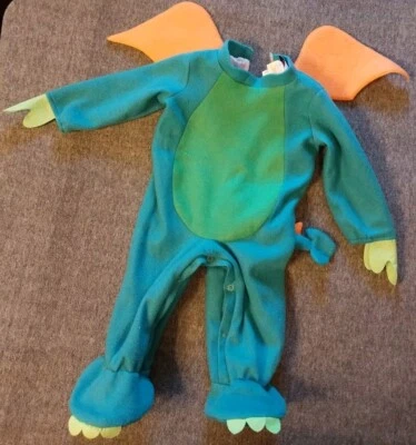 Disfraz de Halloween Incharacter Dragon para niño pequeño color verde azulado, verde y naranja  Foto 1 de 4