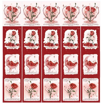 20 Piezas/Juego TARJETA DE FELICITACIÓN DÍA DE SAN VALENTÍN Amor Rosa Flor Oso EN AMOR Foto 1 de 4