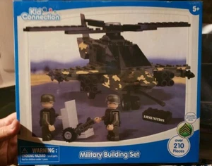 Militär Bauset über 210 Teile Kid Connection Armee Minifiguren Hubschrauber - Bild 1 von 1