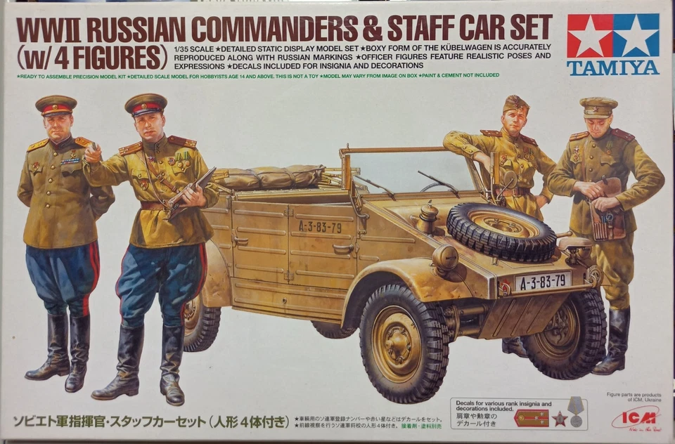 MODELLISMO - WWII Russian Commanders & Staff Car set (w/4 Figures) - 1/35 Scale - Immagine 1 di 1