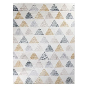 Adrija Mid-Century Modern Geometric Indoor Area Rug, Bone by Blue Nile Mills - Picture 1 of 20