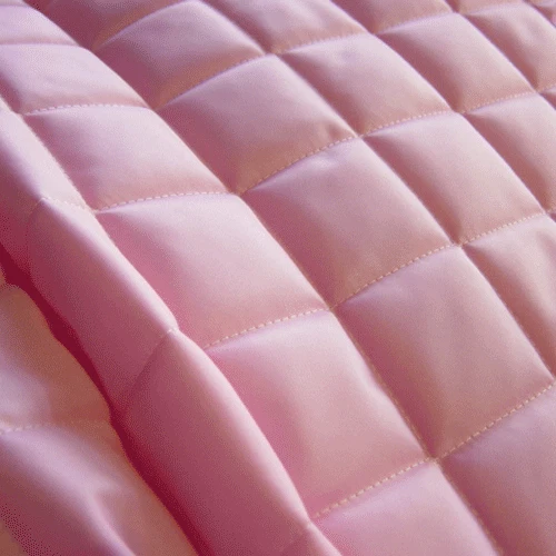 QUILTED FABRIC Waterproof UK Manufactured Outdoor Jacket Upholstery Dress - PINK - Image 1 of 1