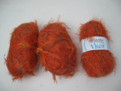 3 Moda Dea Vixen Orange You Glad Bulky Multi Color FurEyelash Novelty Nylon 3271 - Image 1 of 4