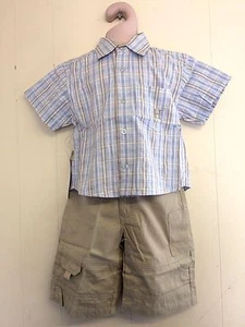 Lovely Pale Blue Cotton Shirt & Beige Trousers by Hamilton Age 2, 3 or 4yrs BNWT - Picture 1 of 6