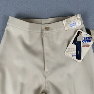 Vintage 70s Levi’s Dress Pants Women’s 14 Beige Wide High Rise Stretch Gabardine - Picture 1 of 23