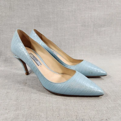 Zapatos de tacón de aguja Prada efecto cocodrilo dañados talla 4-4,5 Foto 1 de 4