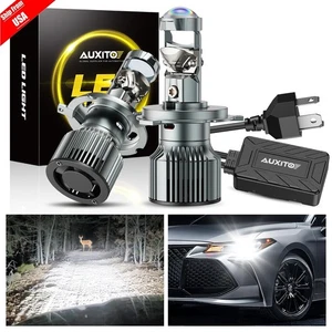 AUXITO H4 Bi-LED Mini Projector Lens Headlight Bulbs Hi/Lo 60000LM Retrofit LHD - Bild 1 von 16