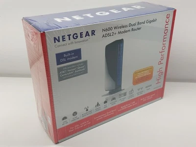 Netgear N600 Wireless Dual Band Gigabit ADSL2+ Modem Router DGND3700 - Image 1 of 4