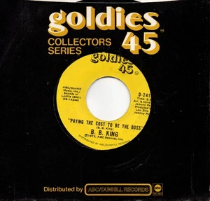 B.B.KING - PAYING THE COST TO BE THE BOSS/ DON'T ANSWER THE DOOR           (VG+) - Picture 1 of 1