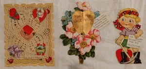Lot of 3 Antique Motion Type Valentine's Day Cards 1930s Unique! READ! - Picture 1 of 6