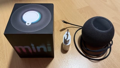 Apple HomePod mini – Farbe: Space Gray (schwarzgrau) mit OVP - Bild 1 von 2