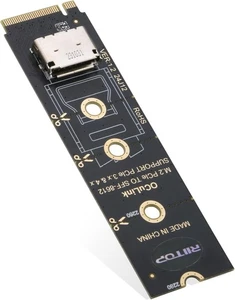 RIITOP M.2 NVMe PCIe 4.0 x4 to OCuLink SFF-8611 4i Host Adapter for eGPU and SSD - Picture 1 of 8