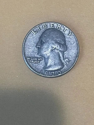 1970 US Copper quarter D Mint mark error coin Liberty Letters on the Rim - Image 1 of 4