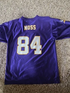Vintage Minnesota Vikings Jersey Youth XL Purple Randy Moss #84 NFL Boys - Picture 1 of 3