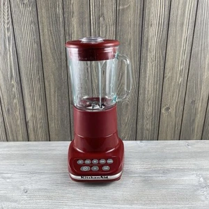 KitchenAid Blender Red Ultra Power 5 Speed KSB5ER4 Glass - Picture 1 of 24