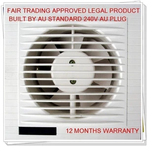 AU APPROVED WINDOW FAN WALL FAN WHISPER VENTILATION EXHAUST FAN EXTERNAL SHUTTER - Picture 1 of 3