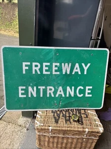 American Huge California Freeway Entrance Road Sign Property State Of California - Picture 1 of 20