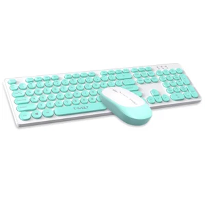T-WOLF TF770 2.4G Keyboard Combo Retro Punk Round Keycap A9K6 - Picture 1 of 7
