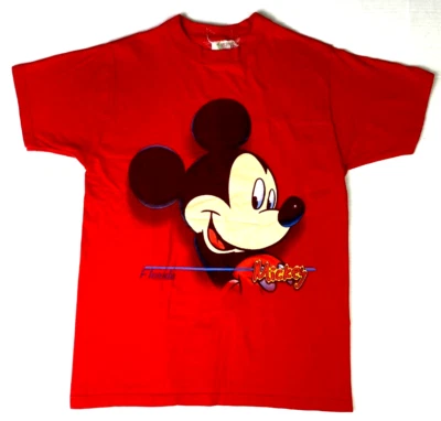 Camiseta roja vintage de Mickey Mouse talla S años 90 Big Mickey Florida camiseta deletreada Foto 1 de 4
