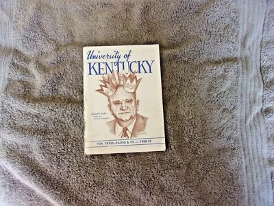 1958-59 KENTUCKY BASKETBALL MEDIA GUIDE Yearbook 1957-58 CHAMPS ADOLPH RUPP 1959 - Image 1 of 4