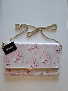 Kaleidoscope Floral Clutch Chain Strap Handbag Faux Suede - Picture 1 of 6