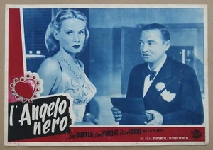 fotobusta film L'ANGELO NERO - BLACK ANGEL Peter Lorre June Vincent NOIR f - Picture 1 of 1