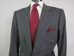 Henry Poole Savle Row London Bespoke fine birds eye window pane full suit 46 R - Picture 1 of 17
