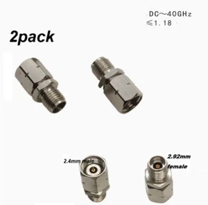 2-pak 2,4 mm wtyczka na 2,92 mm gniazdo adapter test RF złącze mmWave koncentryczne końcówki - Zdjęcie 1 z 6