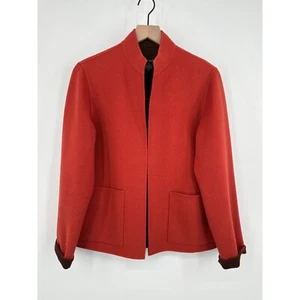 Blazer Alexandra Bartlett Lana Mujer Pequeño Naranja Bolsillos Frontales Abiertos Manga Larga - Imagen 1 de 7
