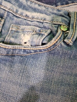 yaso women’s  jeans boot cut Distressed Light Blue Mid Rise Size 5/6 28 - Image 1 of 4