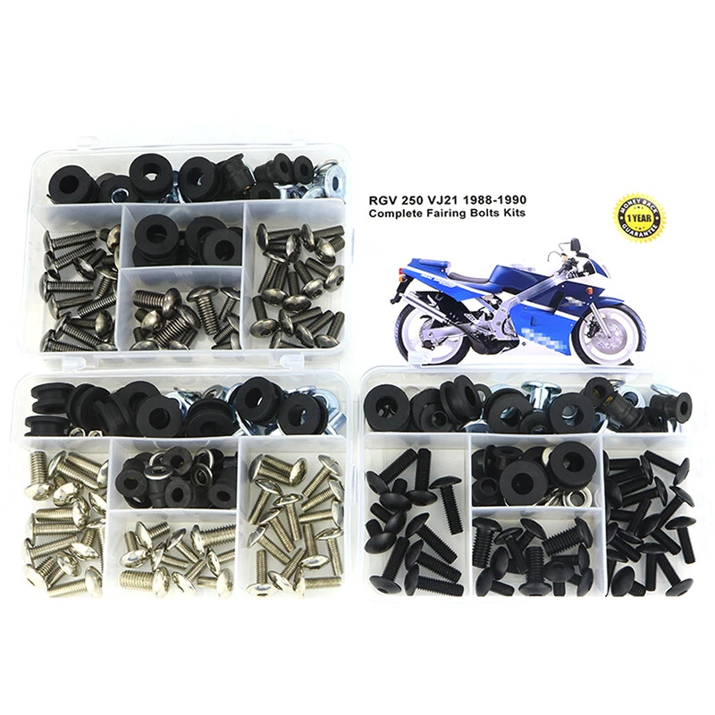 Kit completo de pernos de carenado para SUZUKI RGV 250 VJ21 1988-1990 tornillos de carrocería Foto 1 de 4