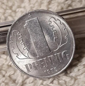 Heavily Circulated East German 1 Pfennig, GDR Coin With Flaws, (1 Coin) - Picture 1 of 7