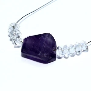 Cuentas pepita de cuarzo cristal facetado amatista natural piedras preciosas sueltas joyería - Imagen 1 de 5