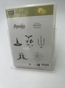 Stampin' Up! Wicked Cool Stamp Set, spiderweb, bats, Halloween - Picture 1 of 3