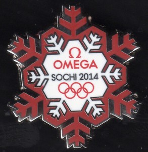 SOCHI 2014. OLYMPIC GAMES. SPONSOR PIN. OMEGA. SNOWFLAKE