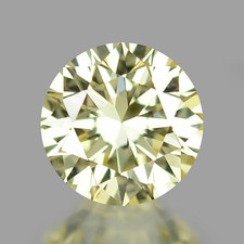 0.16 Carat NATURAL Very LIGHT YELLOW DIAMOND LOOSE for Setting Round (EYE CLEAN)