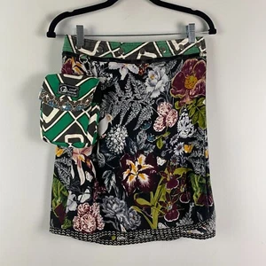 Zand Amsterdam One Size 70s Hippie Floral Skirt With Purse Adjustable - Picture 1 of 10