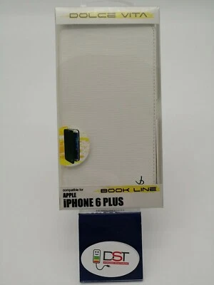 Cover Case DOLCE VITA a portafoglio per Apple iPhone 6 Plus BIANCA - Immagine 1 di 2
