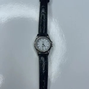E Acqua A2A231 MM WR30M Chrono Ladies Silver Stainless Black Croc Untested - Picture 1 of 7