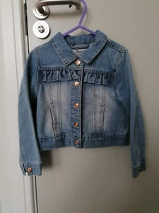 Denim 5-6 yo light blue denim frill girls jacket - Picture 1 of 4