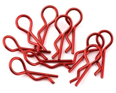Yeah Racing Body Clips (Red) (10) (1/10 or 1/8 Scale) [YEA-YA-0594RD] - Image 1 of 2