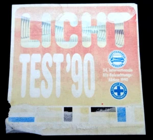 Auto-Aufkleber Lichttest Plakette 1990 Verkehrswacht KFZ Werkstatt Oldtimer - Bild 1 von 3